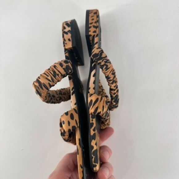 Senso Harley II Leopard Satin Slides size 7 Square Toe Animal Jungle Size 37 - Picture 7 of 10